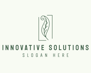 Herbal Spiral Leaf logo design