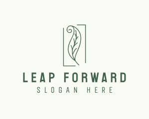 Herbal Spiral Leaf logo design