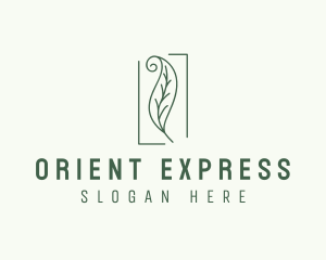 Herbal Spiral Leaf logo design