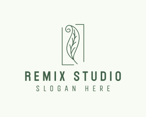 Herbal Spiral Leaf logo design