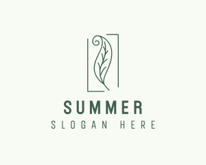 Herbal Spiral Leaf logo design