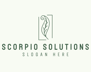 Herbal Spiral Leaf logo design