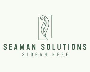 Herbal Spiral Leaf logo design