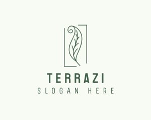 Herbal Spiral Leaf logo design