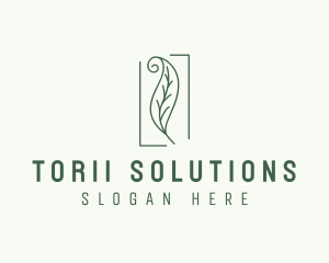 Herbal Spiral Leaf logo design