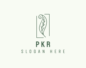 Herbal Spiral Leaf logo design