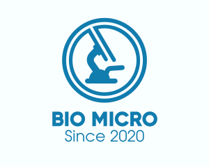 Microbiology - Blue Science Laboratory logo design