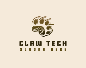 Paw Mountain Claw logo design