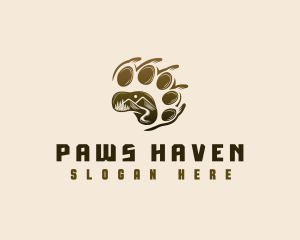 Paw Mountain Claw logo design