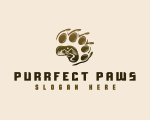 Paw Mountain Claw logo design