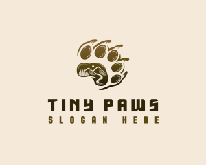 Paw Mountain Claw logo design