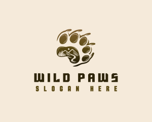 Paw Mountain Claw logo design