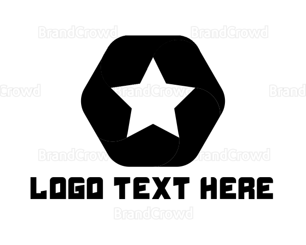 Hexagon Star Badge Logo