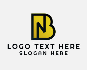 Modern - Fun Casual Business Letter BN logo design