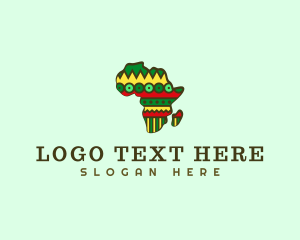 Continent - Africa Pattern Travel logo design