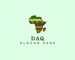 Map - Africa Pattern Travel logo design