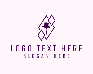 High Society - Diamond Tailoring Hat logo design