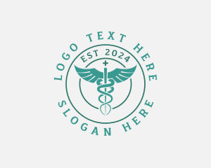 Pharmacy - Medical Caduceus Hospital logo design