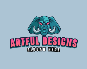 Angry Elephant Tusk logo design