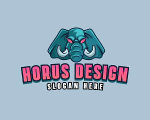 Angry Elephant Tusk logo design