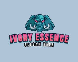 Ivory - Angry Elephant Tusk logo design