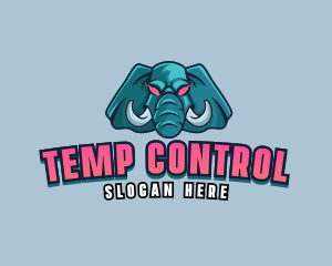 Angry Elephant Tusk logo design