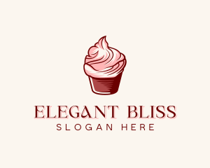 Whipped Cream - Patisserie Baking Cupcake logo design