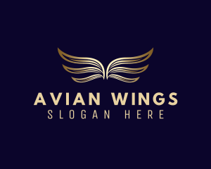 Gold Luxury Wing logo design