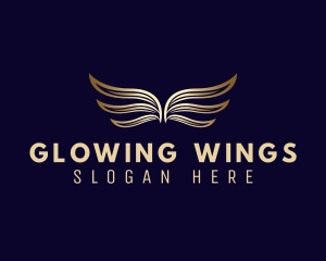 Gold Luxury Wing logo design