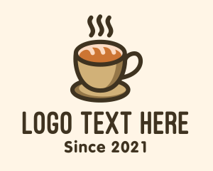 Bake - Coffee Cup Bread logo design