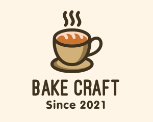 Coffee Cup Bread Breakfast logo design