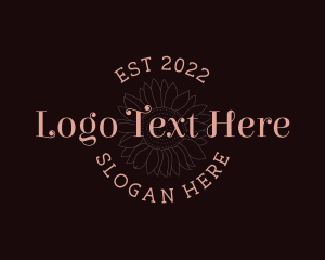 Feminine - Whimsical Sunflower Wordmark logo design