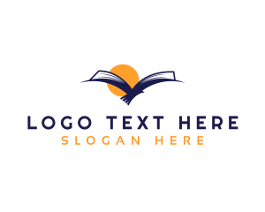 Sun - Fly High Book Learning logo design
