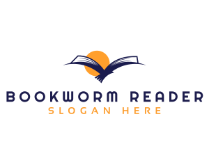 Reader - Fly High Book Learning logo design