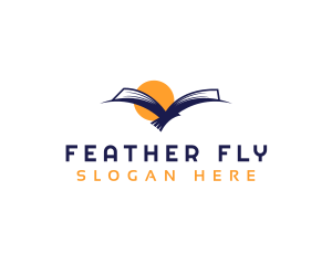 Fly High Book Learning logo design