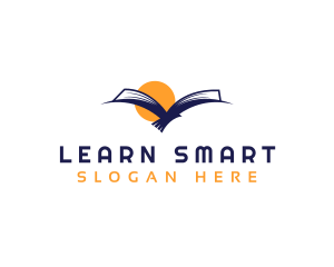 Teaching - Fly High Book Learning logo design