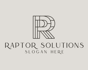 Geometric Attorney Letter R logo design