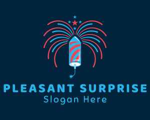 Surprise - New Year Rocket Fireworks logo design