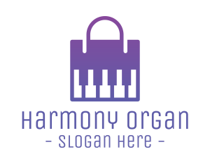 Organ - Modern Piano Bag logo design