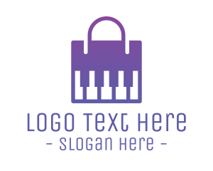 Organ - Modern Piano Bag logo design