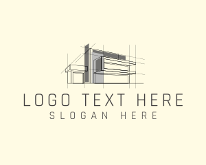 Structure - Blueprint House Architecture logo design