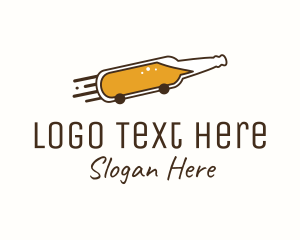Liqour - Fast Beer Bottle logo design
