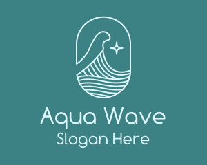 Ocean - Beach Ocean Wave Star logo design