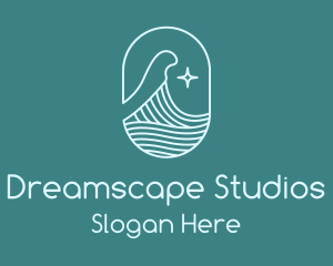 Dream - Beach Ocean Wave Star logo design