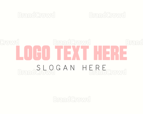 Slim Bold Wordmark Logo