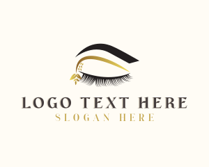 Beauty Vlogger - Natural Eyelash Eyebrow Salon logo design