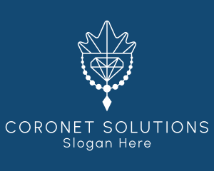 Coronet - Crown Diamond Necklace logo design