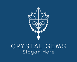 Crown Diamond Necklace logo design