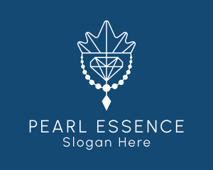 Pearl - Crown Diamond Necklace logo design