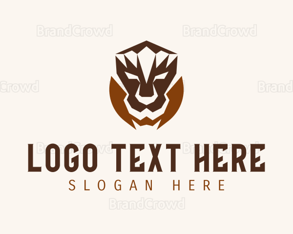 Abstract Lion Head Logo